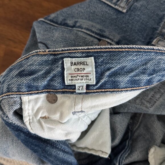 Levi's Made & Crafted - Embroidered Barrel Crop Jeans in Medium Wash - Picture 16 of 16